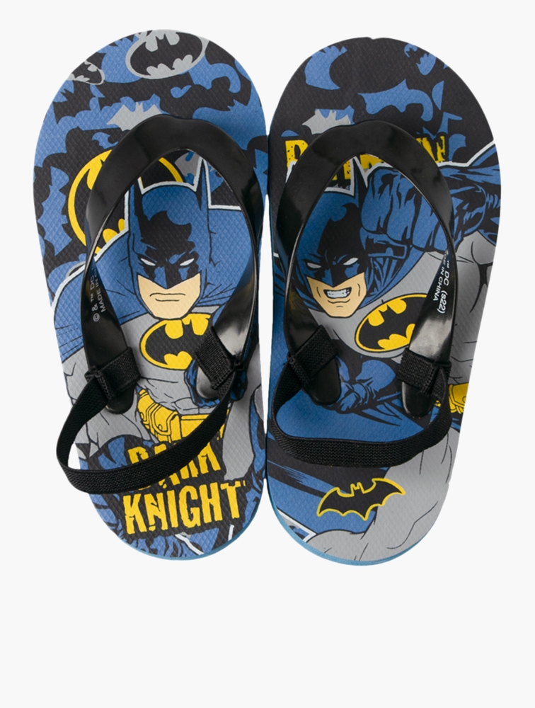 MyRunway Shop Batman Boys Black Blue Batman Flip Flops for